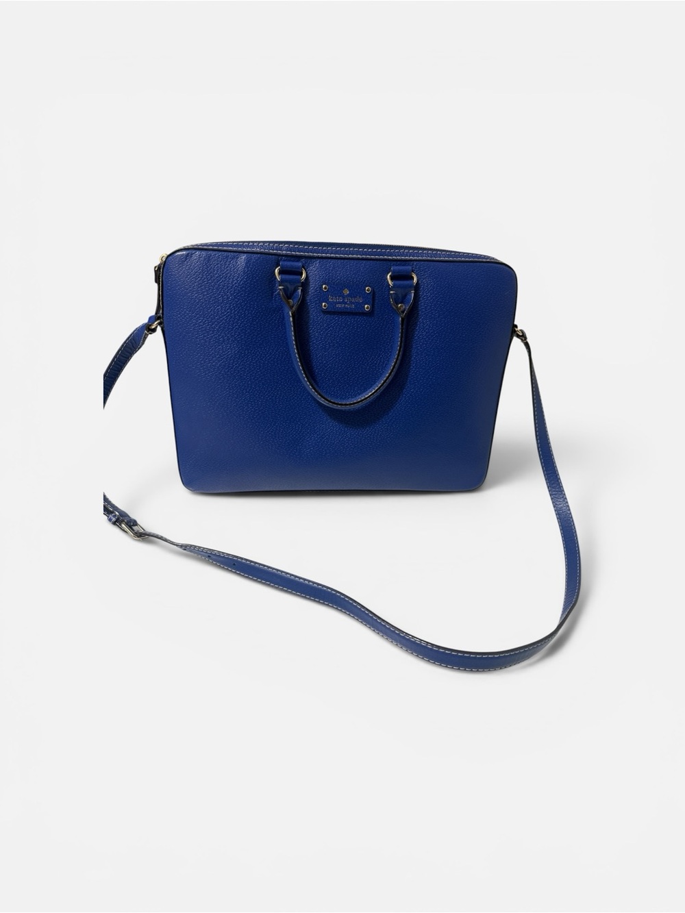 Kate Spade New York Blue Leather Satchel Crossbody